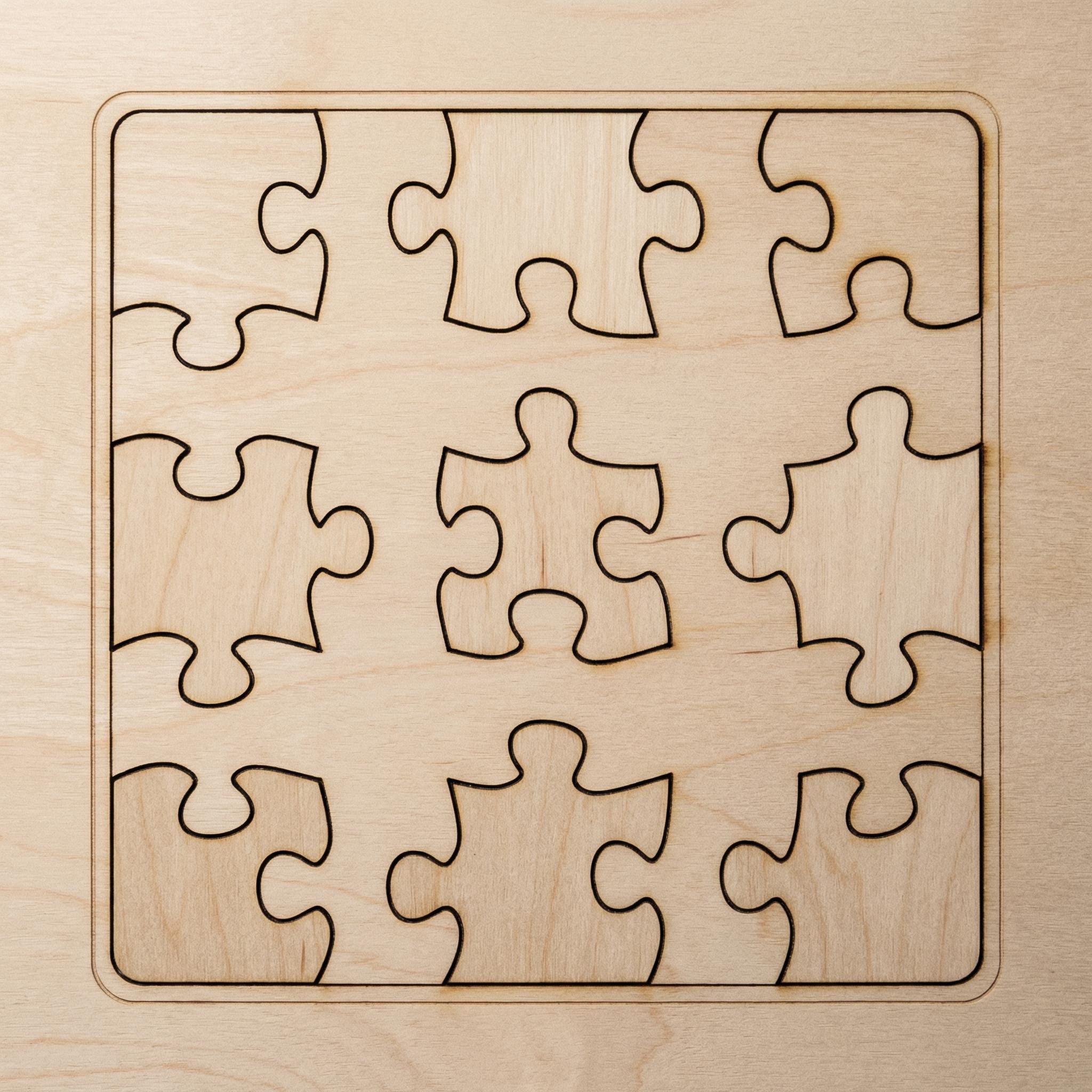 Puzzle Cut Pattern Jigsaw Puzzle Pieces Laser Cut SVG Files Commercial Use | Instant ...