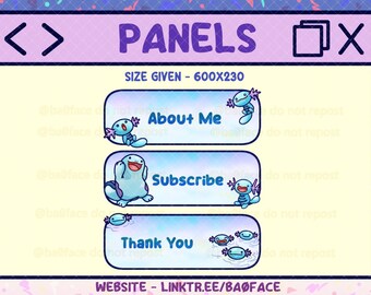 POKEMON PANELS | 22 Cute and Goofy Wooper Evolution Theme Panels for Twitch