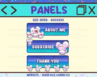 POKEMON PANELS | 22 Cute Tandemaus Evolution Mouse Theme Panels for Twitch