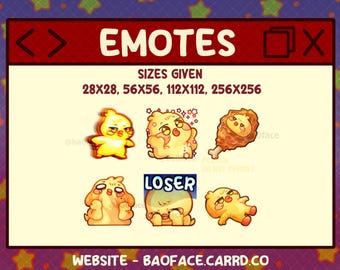 ANITEEZ BBYONGMING Emotes (Version 2) | 6 + 3 Baby Chick Emotes/Digital Sticker for Streaming, Twitch, Youtube, Discord, WhatsApp