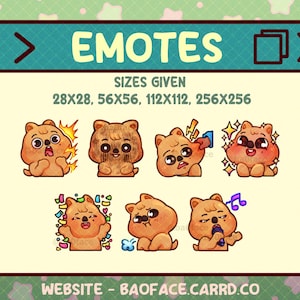 Gestos SKZOO HANQUOKKA / 7 emoticones/pegatinas de Quokka para Twitch, YouTube, Discord, WhatsApp