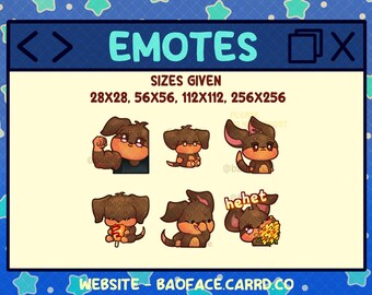 ANITEEZ HETMONGI (Doberman Edition - Version 2) |6 + 3 Doberman Emotes/Digital Sticker for Streaming, Twitch, Youtube, Discord, WhatsApp