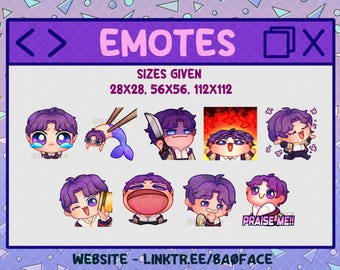 Love and Deepspace Rafayel Emotes: 9 + 4 Emotes for Twitch, Youtube and Discord (Digital Download)
