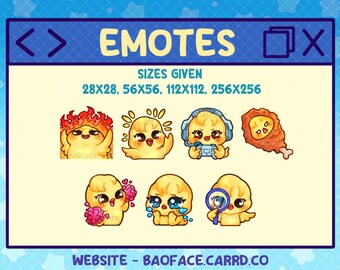 SKZOO BBOKARI Emotes | 7 Baby Chick Emotes/Sticker for Twitch, Youtube, Discord, WhatsApp