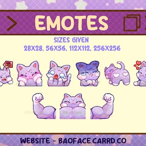 ANITEEZ SANDEOKI Emotes / 9 Cat Emotes/Sticker para Twitch, Youtube, Discord, WhatsApp