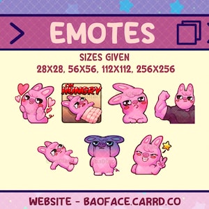 Gestos SKZOO DWAEKKI / 7 Gestos/pegatinas de Pig Rabbit (Pigunny) para Twitch, Youtube, Discord, WhatsApp