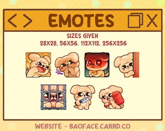 SKZOO PUPPYM Emotes | 7 Puppy Emotes/Sticker for Twitch, Youtube, Discord, WhatsApp