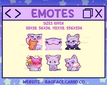 ANITEEZ SANDEOKI Emotes (Version 2) | 6 + 3 Kitten Emotes/Digital Sticker for Streaming, Twitch, Youtube, Discord, WhatsApp