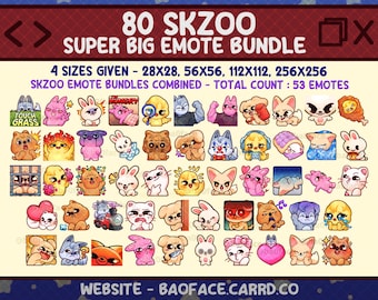 SKZOO Super Bundle | 80 Stray Kids Emotes & Digital Stickers for Twitch, Youtube, Discord, WhatsApp