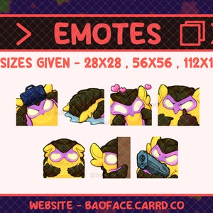 Wingman Gekko Emotes | 7 + 2 Emotes für Twitch, Youtube und Discord | Niedliches Valorant Emote Bundle