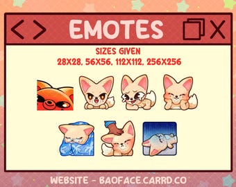 SKZOO FOXINY Emotes | 7 Desert Fox Emotes/Sticker for Twitch, Youtube, Discord, WhatsApp