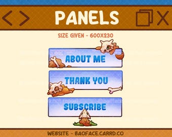 POKEMON PANELS | 22 Cute and Curious Cubone Theme Panels for Twitch and Streaming