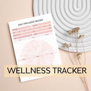 Mood Tracker Wellness Planner Descarga digital Self Care Gratitude Daily Tracker Floral Pastel PDF Planificador imprimible EE. UU., A4, A5 / Buenas notas