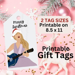 Etiqueta de regalo de Navidad imprimible Feliz Swiftmas