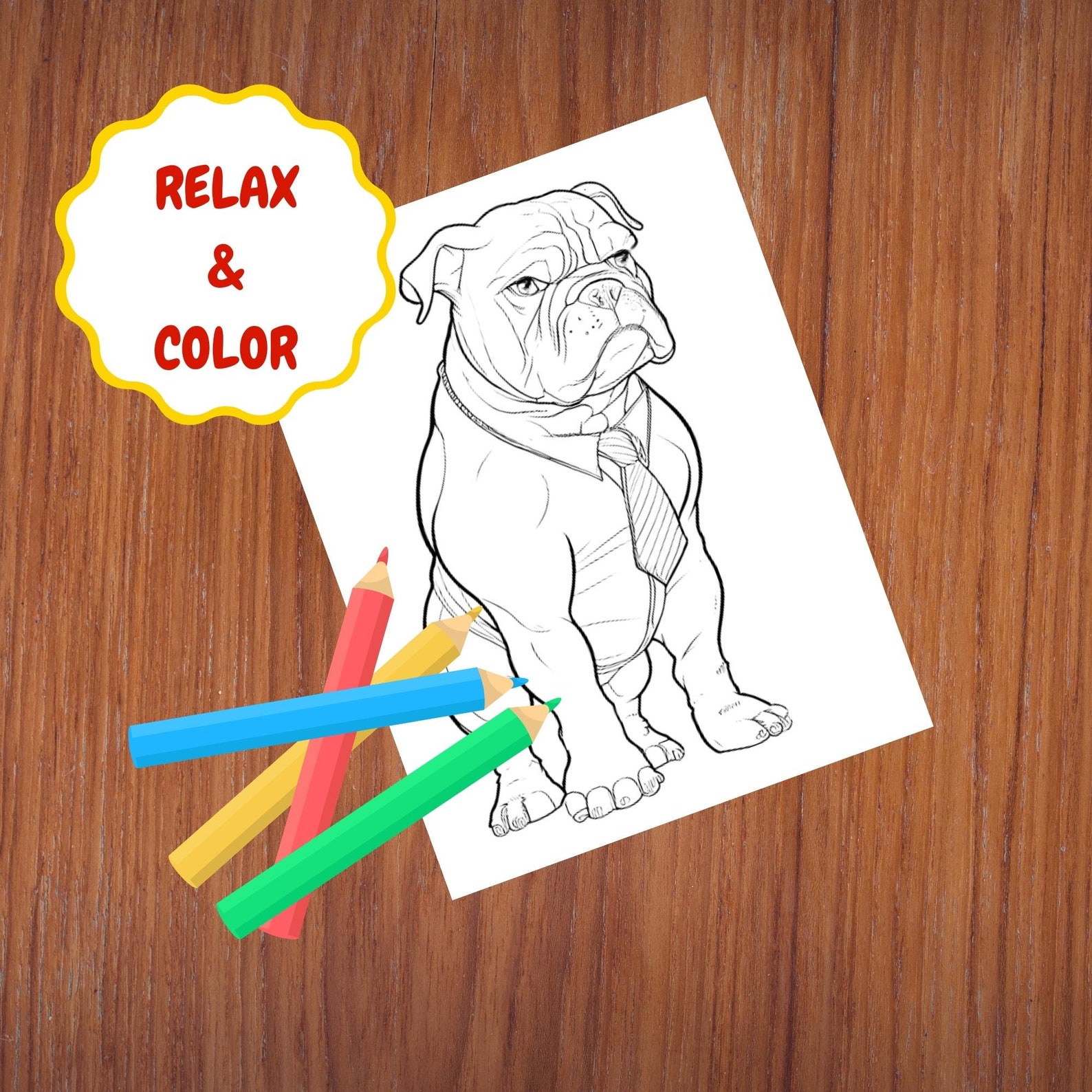 Printable Cute Dog Coloring Pages | Easy Fun Coloring Book | 25 Dog ...
