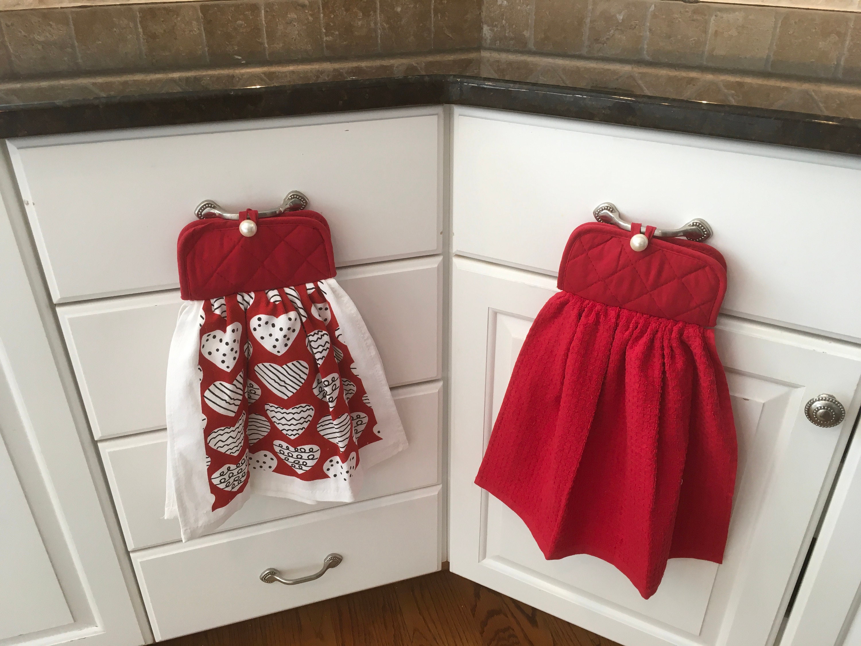 Handmade Kitchen Towel Set, Nicole Miller Dish Towels, Matching 4 Piece Towel  Set, Dish Towels and Rags 