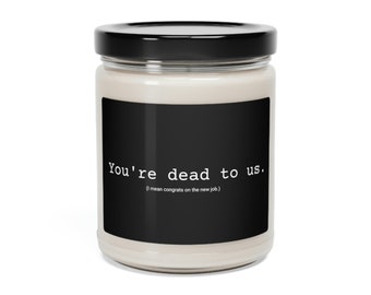 Divertidas felicitaciones de compañero de trabajo por el nuevo trabajo. Vela de soja perfumada, 9oz