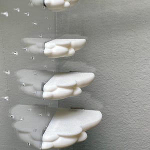 3D corner clouds shelves for jumping spiders