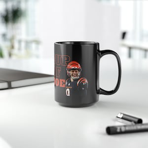 Cup of Joe Burrow Mug | “Start Your Day with a Smile” Bengals Coffee Cup | Funny NFL Gift | Burrow Fan Drinkware