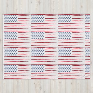 Red, White, and Blue in This American Flag Throw - Throw blanket, Blanket American flag, Home decor, Living room, Patriotic Gift, cozy, warm