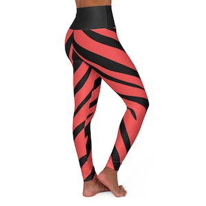 Cincinnati Tiger Stripe Leggings | Game Day Yoga Pants | Bold Striped Bengals Fan Apparel | Women’s Football Outfit | Tailgate Style