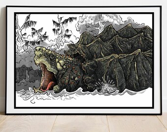 Poster: Macrochelys temminckii That Time Forgot (Alligator Snapping Turtle) 14x11