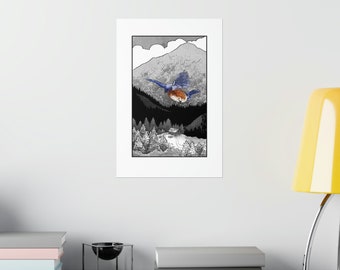 The Great Sialia Sialis (Eastern Bluebird) poster