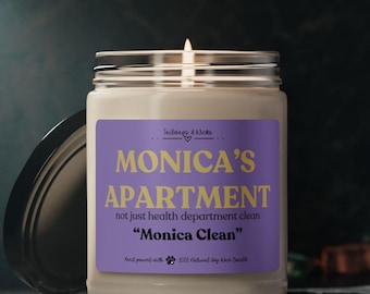 Monica&#39;s Apartment Candle, Friend Christmas Gift, Gift for best friend, Custom Candle gift, Christmas gift Candle, Friends gift, Monica