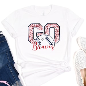 Go Atlanta shirt | ATL shirt | Atlanta baseball | Brave Baseball shirt | playoff baseball | Womens Brave shirt | Red White Blue Baseball