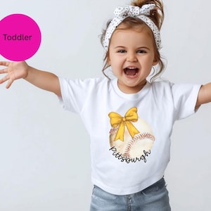 Toddler Pittsburgh Coquette baseball shirt, Toddler Pittsburgh shirt, Toddler baseball shirt, Toddler Short Sleeve T, Matching Family shirt