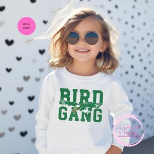 Youth Eagles Sweatshirt, Distressed Philly Throwback, Kids Bird Gang Shirt