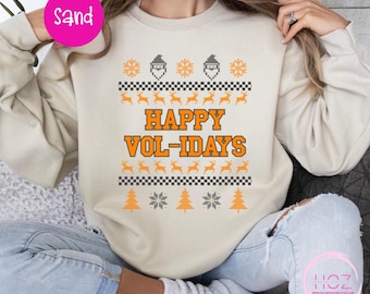 Tennessee Football Christmas Sweatshirt, Retro College Holiday Sweater
