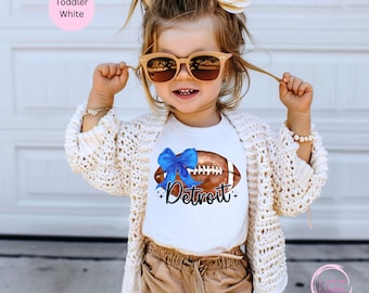 Coquette Football shirt, Toddler Detroit shirt, Toodler football shirt, Toddler Short Sleeve Tee, Matching Family shirt, Michigan shirt