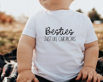 Bestie Shirts | Besties Just like our Moms | Toddler shirts | Matching kids shirts | gift for friends birthday | BOHO toddler shirt