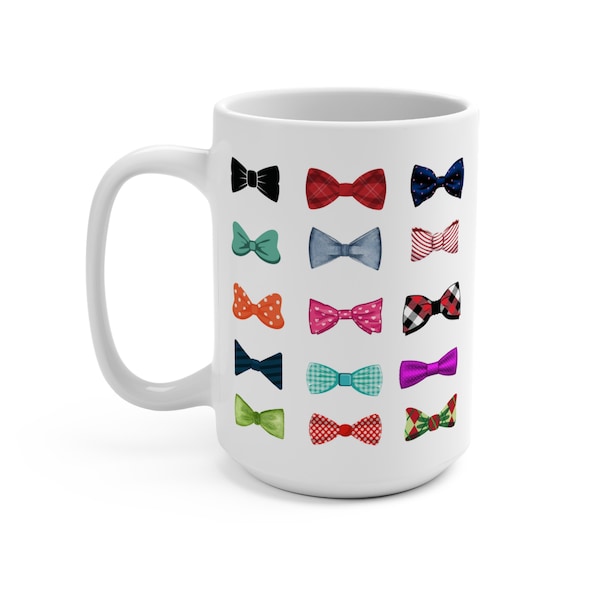 Bowtie Mug, Bowtie Cup, Bowtie Gift, Bow Tie Gift, Bow Tie Coffee Mug, Bow Ties are Cool, Unusual Cup, Bowtie, Gift for Him, Mugs, 15oz