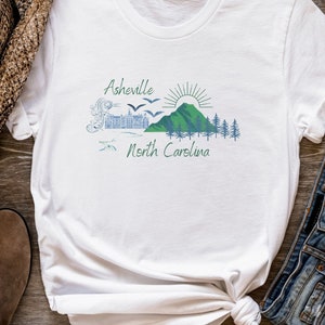 Asheville North Carolina Shirt, Vintage State NC, Retro NC, North Carolina Gift, North Carolina Shirt, North Carolina, Clothing, T-Shirts,
