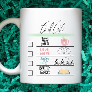 To Do List Coffee Mug - Funny Morning Routine Mug for Men - Black Coff –  Island Dog T-Shirt Company