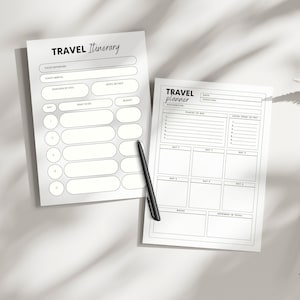 Travel Budget Planner Bundle, Travel Budget Planner, Travel Itinerary, Travel Planner, Printable Travel Bundle, PDF Travel Budget
