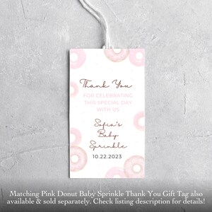 Pink Donut Baby Sprinkle Invitation: Editable Template (PDF, JPG, PNG