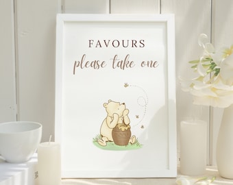 Winnie the Pooh Baby Shower Signs: Gender Neutral Decor (Editable Templates)