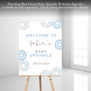 Blue Donut Baby Sprinkle Invitation, Donuts Boy Baby Sprinkle Invite ...