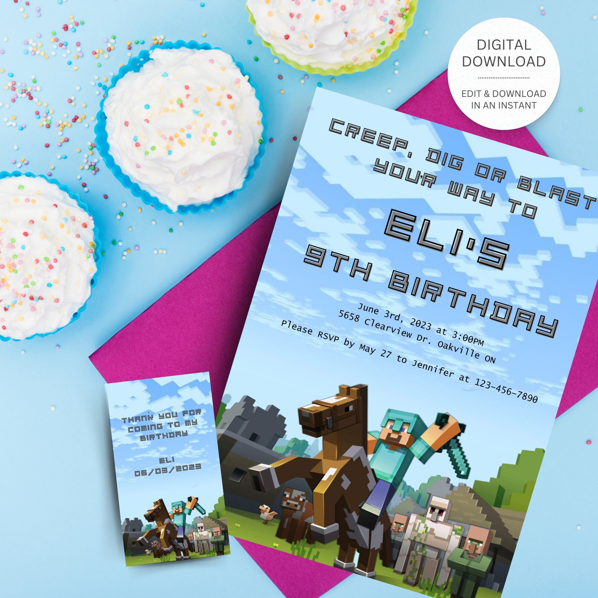 minecraft-birthday-invitation-template-editable-minecraft-invitation-video-game-birthday-invite-minecraft-party-invite-digital-download-etsy for Free Minecraft Party Invitations Printables Minecraft Birthday Invitation Template, Editable Minecraft Invitation, Video Game Birthday Invite, Minecraft Party Invite, Digital Download - Etsy for Free Minecraft Party Invitations Printables