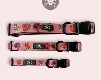 Valentine Traditional Tattoo Adjustable Pet Collar