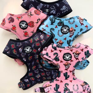 Traditional Tattoo Black Adjustable Tuff Bones Pet Supply Dog Harness image 9
