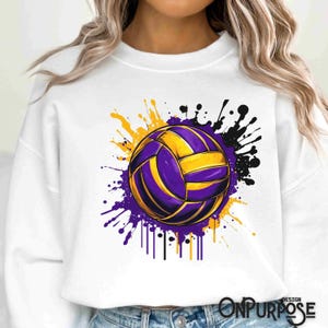 Pacote de cores PNG SVG da escola de vôlei: clipart de espírito de equipe (download digital)
