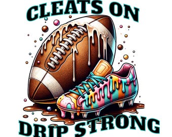 Dripping Football PNG: Game Day Sublimation Graphic (Digital Download)