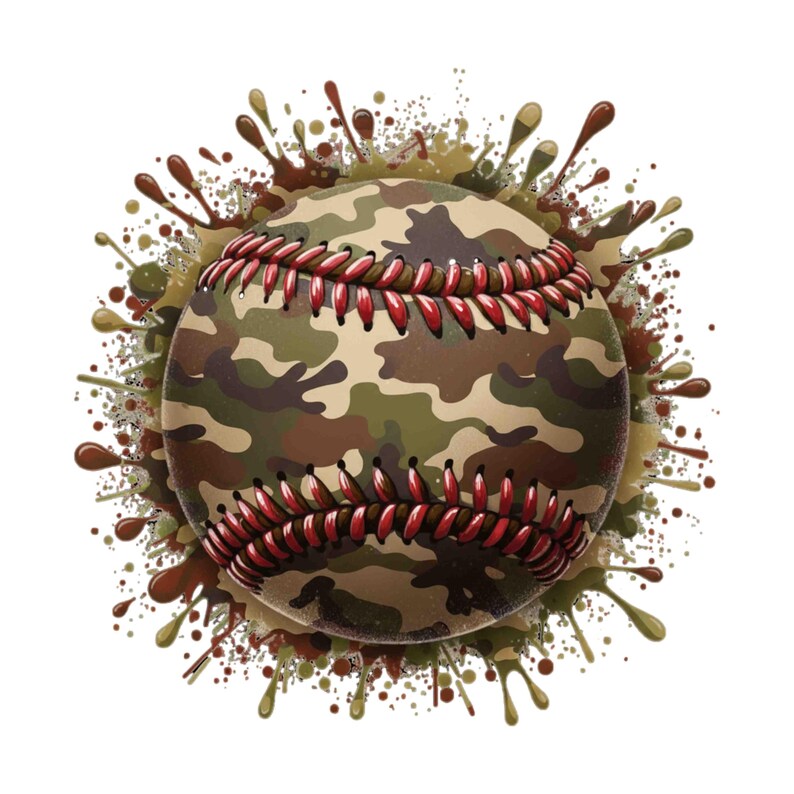 Camo Baseball PNG Bundle – Military Camouflage Baseball Drip Design - Etsy