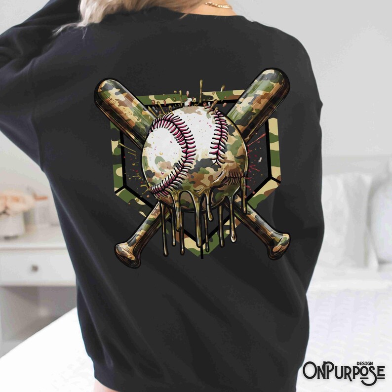 Camo Drip Baseball PNG SVG - Digital Download - Etsy