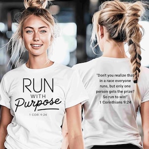 Run With Purpose PNG: Christian Athletic Shirt Design (Digital Download