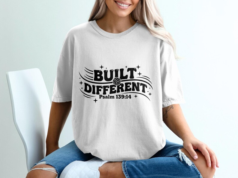 Built Different Psalm 139:14 Graphic T-Shirt, Inspirational Quote Tee, Christian Clothing, Unisex Casual Shirt